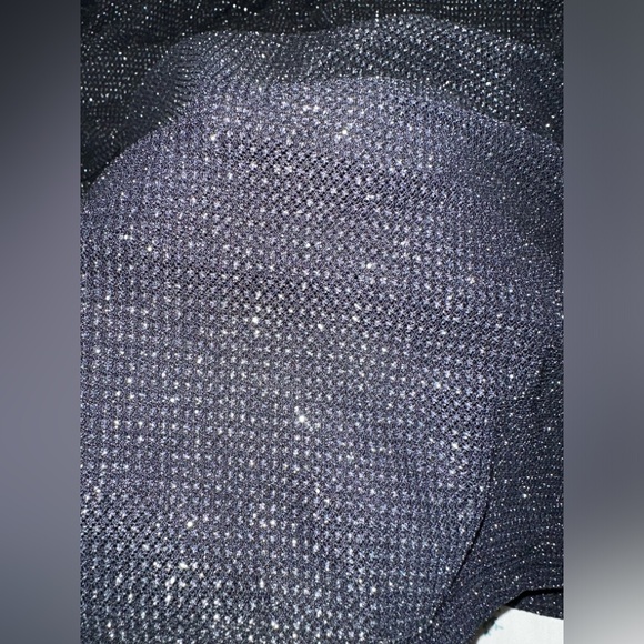 Fitted, black mini dress with sparkle - Picture 4 of 4